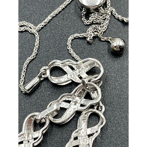 Zales Sterling Silver 925 Infinity Link Diamond Accent Adjustable Bolo Bracelet - Picture 6 of 7
